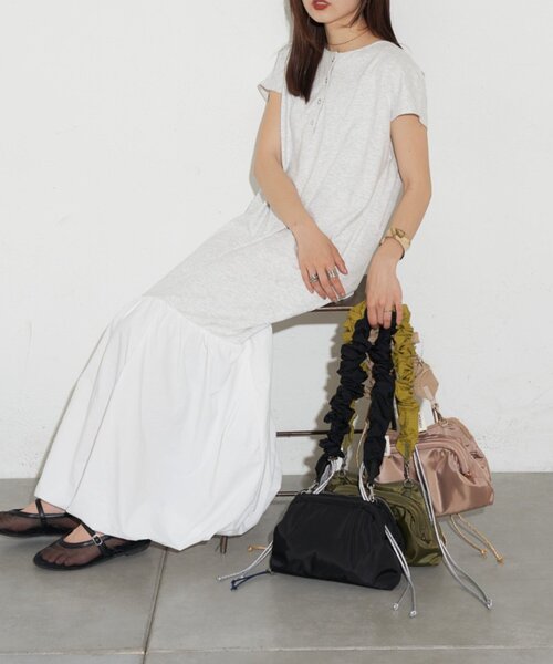 CIAOPANIC TYPY(チャオパニックティピー)の「【KAIRI企画】脱部屋着見え!2WAYヘンリーワンピ(ワンピース・レディース・ブラウン/オフホワイト/チャコールグレー・ONE SIZE)」の17枚目の写真