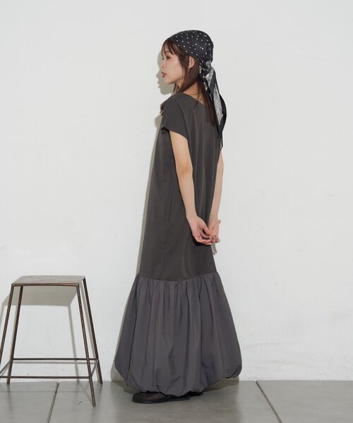 CIAOPANIC TYPY(チャオパニックティピー)の「【KAIRI企画】脱部屋着見え!2WAYヘンリーワンピ(ワンピース・レディース・ブラウン/オフホワイト/チャコールグレー・ONE SIZE)」の13枚目の写真