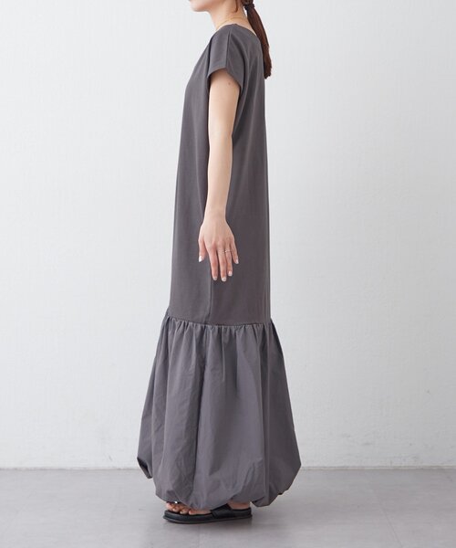 CIAOPANIC TYPY(チャオパニックティピー)の「【KAIRI企画】脱部屋着見え!2WAYヘンリーワンピ(ワンピース・レディース・ブラウン/オフホワイト/チャコールグレー・ONE SIZE)」の9枚目の写真