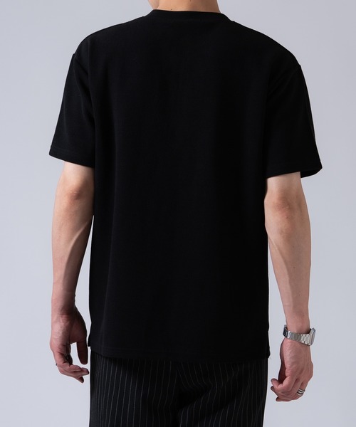 OXA(オグザ)の「リブ半袖ヘンリーネックTシャツ OXA(Tシャツ/カットソー・メンズ・ブラック/ホワイト・FREE)」の7枚目の写真
