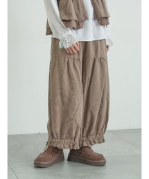 TSUHARU by Samansa Mos2（ツハルバイサマンサモスモス）の「【tukuroi】コットンジャカード製品染め裾フリルパンツ《WEB限定》（その他パンツ）」