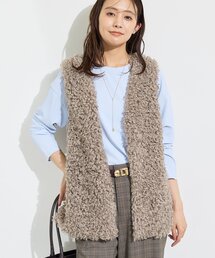 【羽織るだけでお洒落】カールエコファー ジレ
