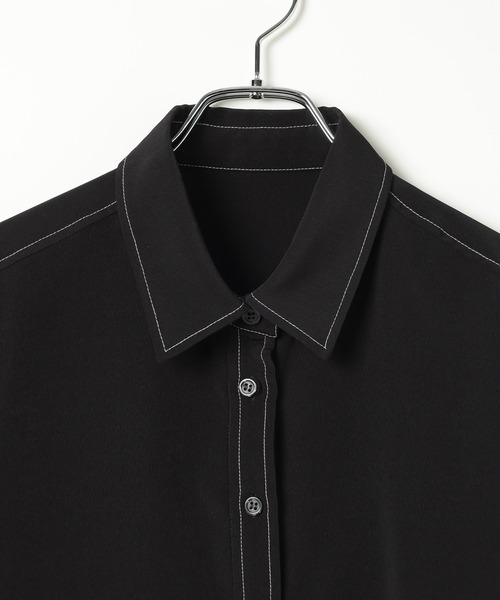 PAGEBOY（ページボーイ）の「ドロストスリーブショートシャツ（シャツ/ブラウス・レディース・ターコイズブルー/チャコールグレー/ブラック・FREE）」の20枚目の写真