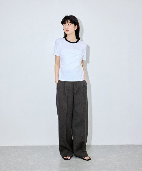 ADAM ET ROPE'(アダムエロペ)の「【サステナブル】NIKKEビンテージツイードスラックス/セットアップ対応(スラックス・レディース・ブラック系その他3・36/38)」の16枚目の写真