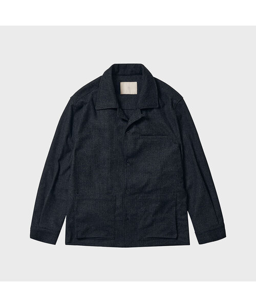 TY(ティワイ)の「TY ヘリンボーンポケットシャツジャケット, ネイビー(シャツ/ブラウス・メンズ・ネイビー・MEDIUM/LARGE)」の1枚目の写真