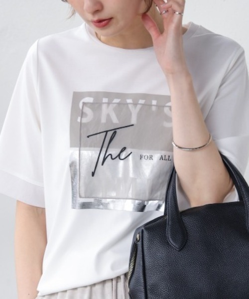 Bou Jeloud(ブージュルード)の「スクエアBOXロゴT-shirt(Tシャツ/カットソー・レディース・ブラック/オフホワイト・FREE)」の2枚目の写真