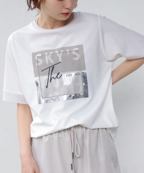 Bou Jeloud(ブージュルード)の「スクエアBOXロゴT-shirt(Tシャツ/カットソー・レディース・ブラック/オフホワイト・FREE)」の6枚目の写真