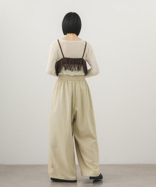 KBF(ケイビーエフ)の「ZIPポケットワイドパンツ(その他パンツ・レディース・チャコールグレー/ベージュ/ピンク・ONE)」の5枚目の写真
