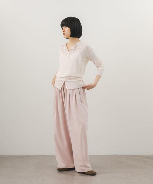 KBF(ケイビーエフ)の「ZIPポケットワイドパンツ(その他パンツ・レディース・チャコールグレー/ベージュ/ピンク・ONE)」の14枚目の写真