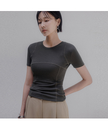 バランスアップラインハーフTシャツ（ディープカーキ）