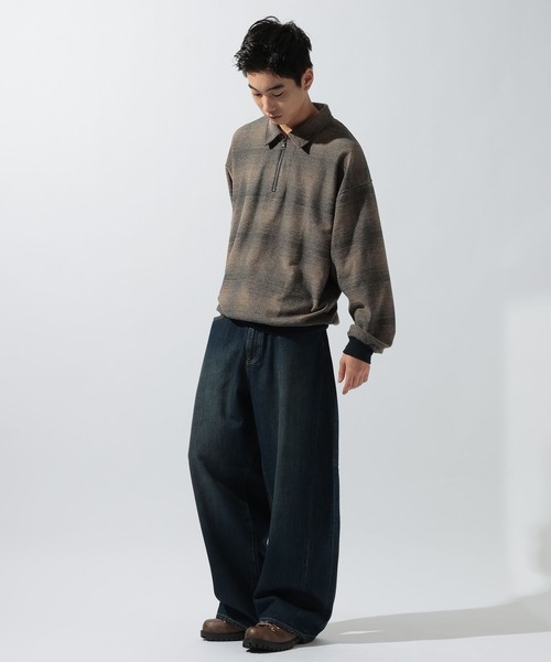 niko and...(ニコアンド)の「ジャガードオンブレハーフZIPプルオーバー(Tシャツ/カットソー・メンズ・ブラック/ブルー/レッド・LARGE/MEDIUM)」の13枚目の写真
