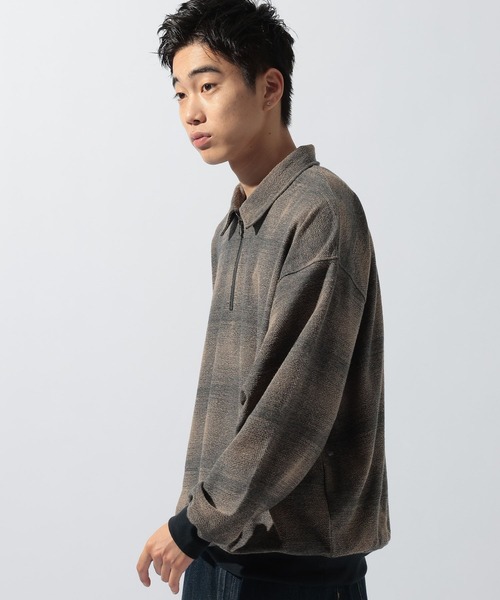 niko and...(ニコアンド)の「ジャガードオンブレハーフZIPプルオーバー(Tシャツ/カットソー・メンズ・ブラック/ブルー/レッド・LARGE/MEDIUM)」の15枚目の写真