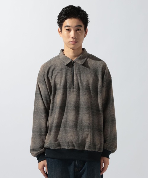 niko and...(ニコアンド)の「ジャガードオンブレハーフZIPプルオーバー(Tシャツ/カットソー・メンズ・ブラック/ブルー/レッド・LARGE/MEDIUM)」の16枚目の写真