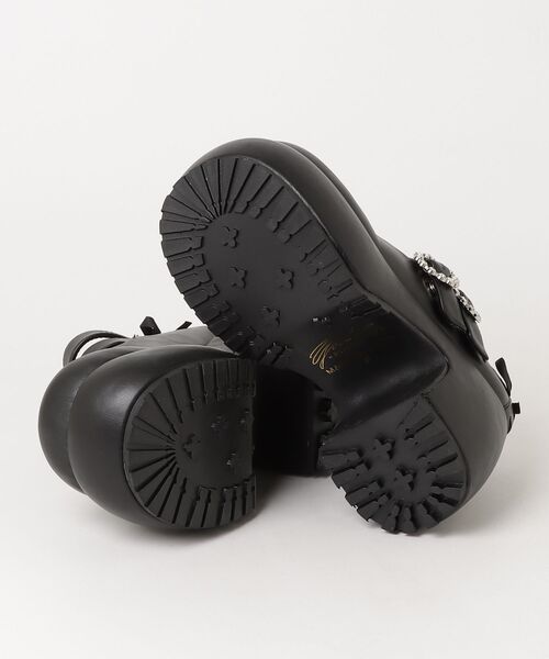 YOSUKE（ヨースケ）の「ヨースケYOSUKEウィメンズ厚底スプリットボンボンソールダブルビジュウストラップメリージェーンシューズ4450101（ドレスシューズ・レディース・ブラック/アイボリー/ピンク系その他/クリアブラック・S/M/L/LL）」の6枚目の写真
