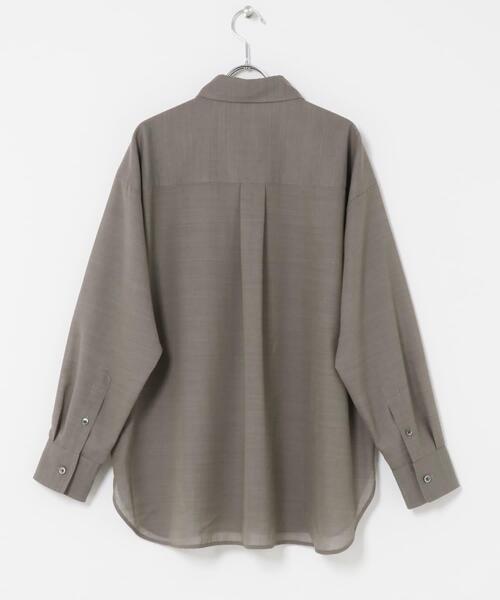 URBAN RESEARCH DOORS(アーバンリサーチドアーズ)の「Wool Blend Basic Shirts(シャツ/ブラウス・レディース・グレー/オフホワイト・FREE)」の19枚目の写真