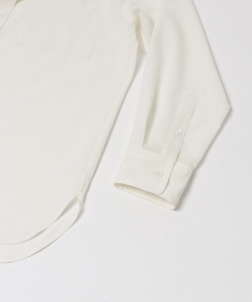 URBAN RESEARCH DOORS（アーバンリサーチドアーズ）の「Wool Blend Basic Shirts（シャツ/ブラウス・レディース・グレー/オフホワイト・FREE）」の14枚目の写真