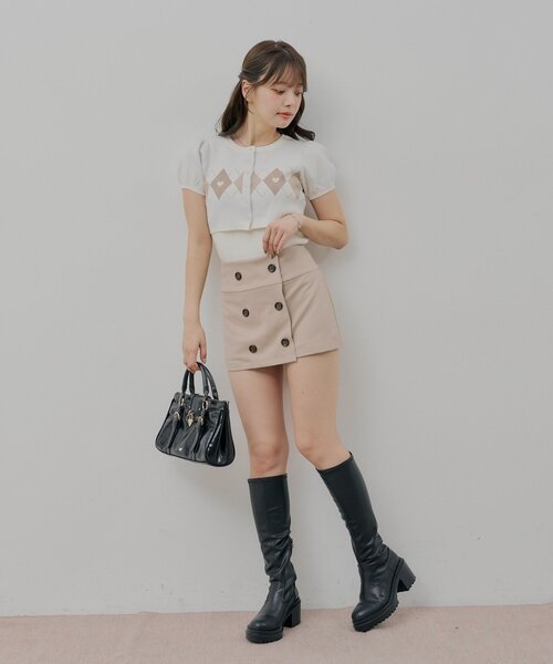 Chico(チコ)の「ダブルボタンコンパクトスカパン(スカート・レディース・ベージュ/ベージュ系その他2/グレー・SMALL/MEDIUM)」の22枚目の写真