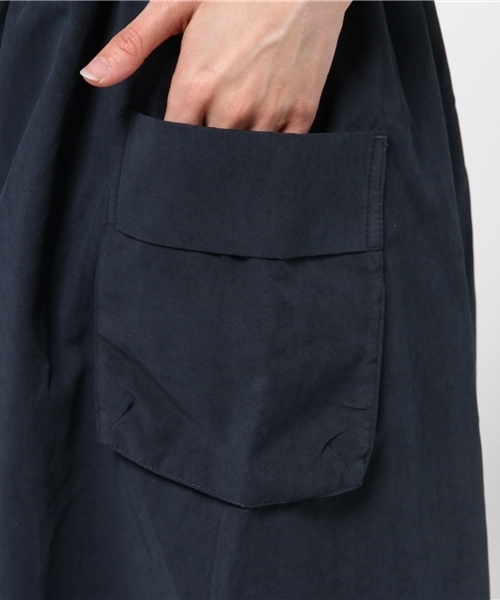 E hyphen world gallery(イーハイフンワールドギャラリー)の「フロントリボンマキシ丈スカート(スカート・レディース・ウッド/カーキ/ネイビー・FREE)」の12枚目の写真