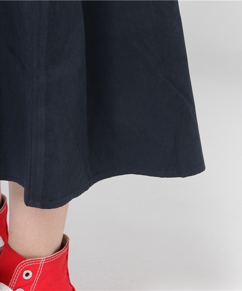 E hyphen world gallery(イーハイフンワールドギャラリー)の「フロントリボンマキシ丈スカート(スカート・レディース・ウッド/カーキ/ネイビー・FREE)」の13枚目の写真