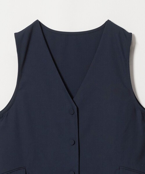 A DAY IN THE LIFE UNITED ARROWS(アデイインザライフユナイテッドアローズ)の「ボタン Vネック ジャンパースカート 2WAY -ウォッシャブル- <A DAY IN THE LIFE>(ワンピース・レディース・ネイビー/グレー系/ブラック・FREE)」の15枚目の写真