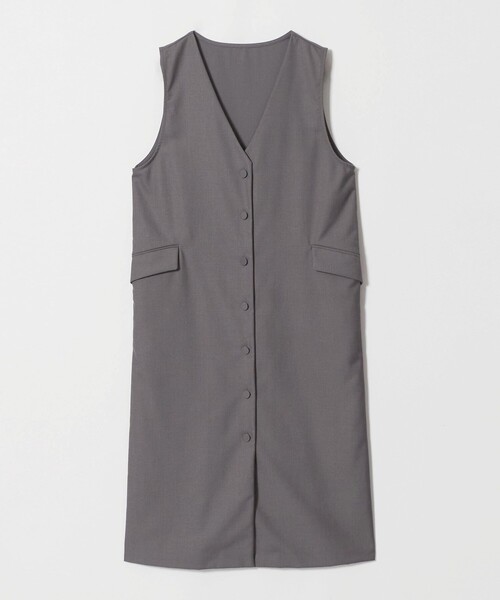 A DAY IN THE LIFE UNITED ARROWS(アデイインザライフユナイテッドアローズ)の「ボタン Vネック ジャンパースカート 2WAY -ウォッシャブル- <A DAY IN THE LIFE>(ワンピース・レディース・ネイビー/グレー系/ブラック・FREE)」の18枚目の写真