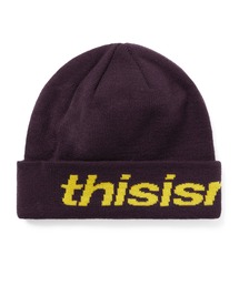 thisisneverthat(�f�B�X�C�Y�l�o�[�U�b�g)��HSP-Logo Big Cuff Beanie(�j�b�g�L���b�v/�r�[�j�[)