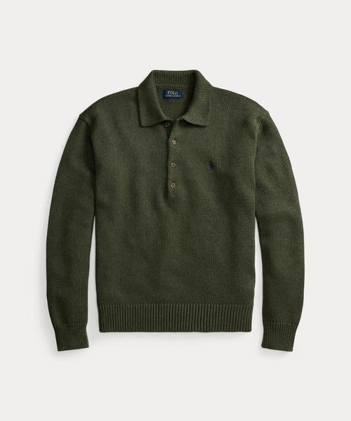 POLO RALPH LAUREN(ポロ ラルフ ローレン)の「リラックス フィット ケーブル コットン Polo セーター(ニット/セーター・メンズ・グリーン系2・S/M/L)」の8枚目の写真