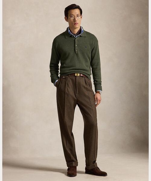 POLO RALPH LAUREN(ポロ ラルフ ローレン)の「リラックス フィット ケーブル コットン Polo セーター(ニット/セーター・メンズ・グリーン系2・S/M/L)」の7枚目の写真