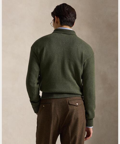 POLO RALPH LAUREN(ポロ ラルフ ローレン)の「リラックス フィット ケーブル コットン Polo セーター(ニット/セーター・メンズ・グリーン系2・S/M/L)」の6枚目の写真