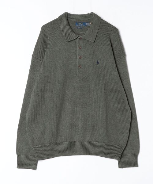 POLO RALPH LAUREN(ポロ ラルフ ローレン)の「リラックス フィット ケーブル コットン Polo セーター(ニット/セーター・メンズ・グリーン系2・S/M/L)」の3枚目の写真