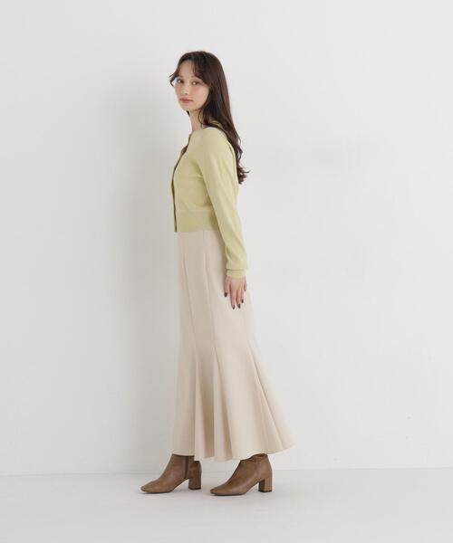 NATURAL BEAUTY BASIC(ナチュラルビューティーベーシック)の「ニュアンスボタンカーディガン(カーディガン/ボレロ・レディース・ライトグリーン/ブラック/オフホワイト・FREE)」の16枚目の写真