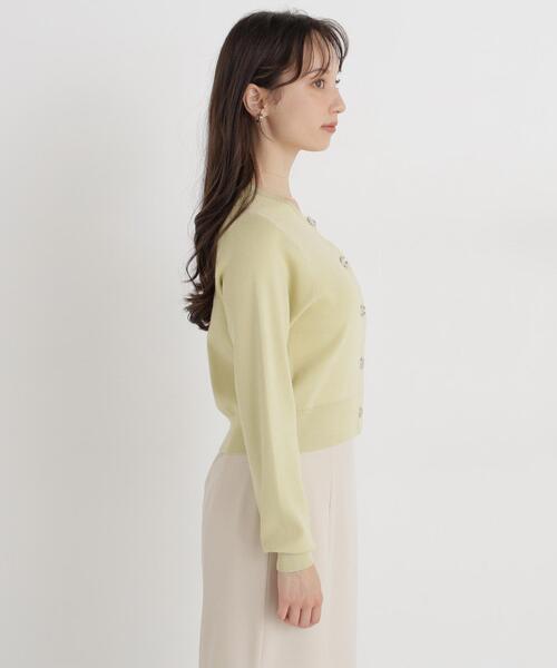 NATURAL BEAUTY BASIC(ナチュラルビューティーベーシック)の「ニュアンスボタンカーディガン(カーディガン/ボレロ・レディース・ライトグリーン/ブラック/オフホワイト・FREE)」の19枚目の写真