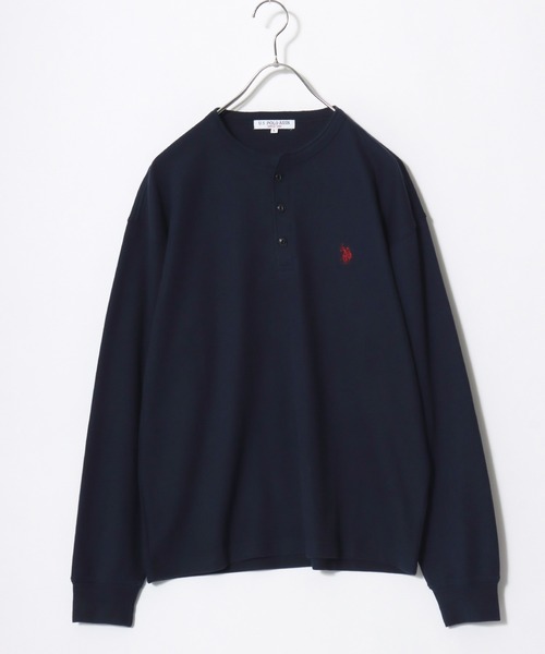 U.S. POLO ASSN.(ユーエスポロアッスン)の「U.S.POLO ASSN.(ユーエスポロアッスン)ヘンリーネック サーマルロンT/ワッフル長袖Tシャツ/ビッグシルエット(Tシャツ/カットソー・メンズ・ホワイト/ブラック/ネイビー/グレー・LL/M/L)」の7枚目の写真