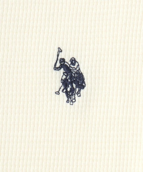 U.S. POLO ASSN.(ユーエスポロアッスン)の「U.S.POLO ASSN.(ユーエスポロアッスン)ヘンリーネック サーマルロンT/ワッフル長袖Tシャツ/ビッグシルエット(Tシャツ/カットソー・メンズ・ホワイト/ブラック/ネイビー/グレー・LL/M/L)」の12枚目の写真
