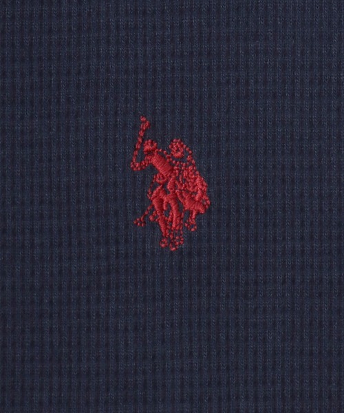 U.S. POLO ASSN.(ユーエスポロアッスン)の「U.S.POLO ASSN.(ユーエスポロアッスン)ヘンリーネック サーマルロンT/ワッフル長袖Tシャツ/ビッグシルエット(Tシャツ/カットソー・メンズ・ホワイト/ブラック/ネイビー/グレー・LL/M/L)」の6枚目の写真