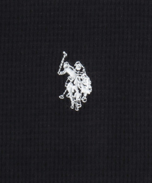 U.S. POLO ASSN.(ユーエスポロアッスン)の「U.S.POLO ASSN.(ユーエスポロアッスン)ヘンリーネック サーマルロンT/ワッフル長袖Tシャツ/ビッグシルエット(Tシャツ/カットソー・メンズ・ホワイト/ブラック/ネイビー/グレー・LL/M/L)」の10枚目の写真