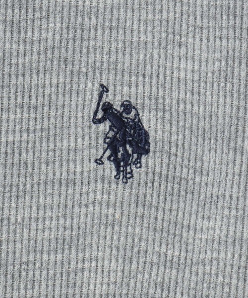 U.S. POLO ASSN.(ユーエスポロアッスン)の「U.S.POLO ASSN.(ユーエスポロアッスン)ヘンリーネック サーマルロンT/ワッフル長袖Tシャツ/ビッグシルエット(Tシャツ/カットソー・メンズ・ホワイト/ブラック/ネイビー/グレー・LL/M/L)」の8枚目の写真