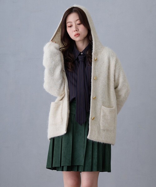 NICOLE CLUB(ニコル クラブ)の「ラッププリーツスカート(スカート・レディース・ブラウン/ベージュ/グリーン・M)」の18枚目の写真