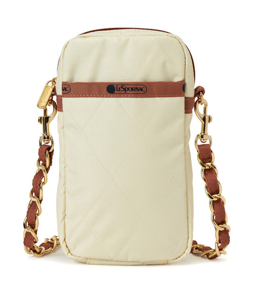 LeSportsac(レスポートサック)の「CHAIN MINI PHONE CRSBDY ムーンリットサンド(ショルダーバッグ・レディース・ホワイト・FREE)」の4枚目の写真