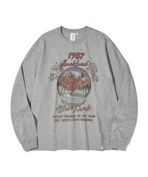 1987 オークランド ロングスリーブ Tシャツ_メランジ グレー