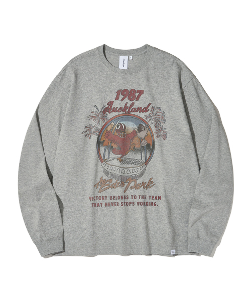 URBANDTYPE(アーバンディタイプ)の「1987 オークランド ロングスリーブ Tシャツ_メランジ グレー(Tシャツ/カットソー・メンズ・その他・LARGE/X-LARGE/SMALL/MEDIUM)」の1枚目の写真