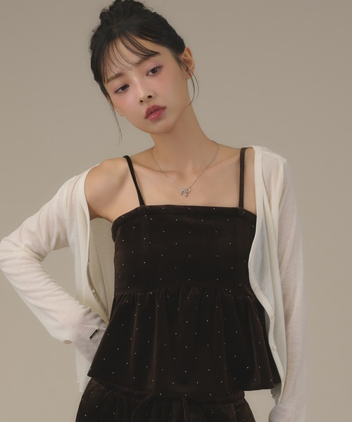 apres jour mignon（アプレジュールミニョン）の「【セットアップ可能】アソートキャミ（キャミソール・レディース・ブラウン系その他/ブラック/アイボリー/ダークブラウン/ブラック系その他2・LARGE/フリー）」の4枚目の写真