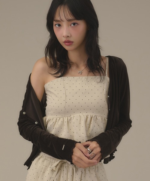 apres jour mignon（アプレジュールミニョン）の「【セットアップ可能】アソートキャミ（キャミソール・レディース・ブラウン系その他/ブラック/アイボリー/ダークブラウン/ブラック系その他2・LARGE/フリー）」の8枚目の写真
