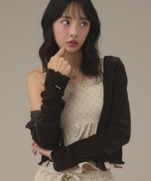 apres jour mignon（アプレジュールミニョン）の「【セットアップ可能】アソートキャミ（キャミソール・レディース・ブラウン系その他/ブラック/アイボリー/ダークブラウン/ブラック系その他2・LARGE/フリー）」の10枚目の写真