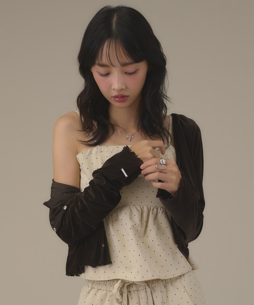 apres jour mignon（アプレジュールミニョン）の「【セットアップ可能】アソートキャミ（キャミソール・レディース・ブラウン系その他/ブラック/アイボリー/ダークブラウン/ブラック系その他2・LARGE/フリー）」の11枚目の写真