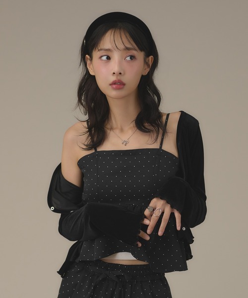 apres jour mignon（アプレジュールミニョン）の「【セットアップ可能】アソートキャミ（キャミソール・レディース・ブラウン系その他/ブラック/アイボリー/ダークブラウン/ブラック系その他2・LARGE/フリー）」の21枚目の写真