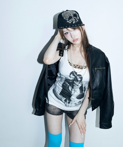 SPINNS(スピンズ)の「シングルライダースジャケット/ストリート女子(ライダースジャケット・レディース・ブラック・ONESIZE)」の3枚目の写真