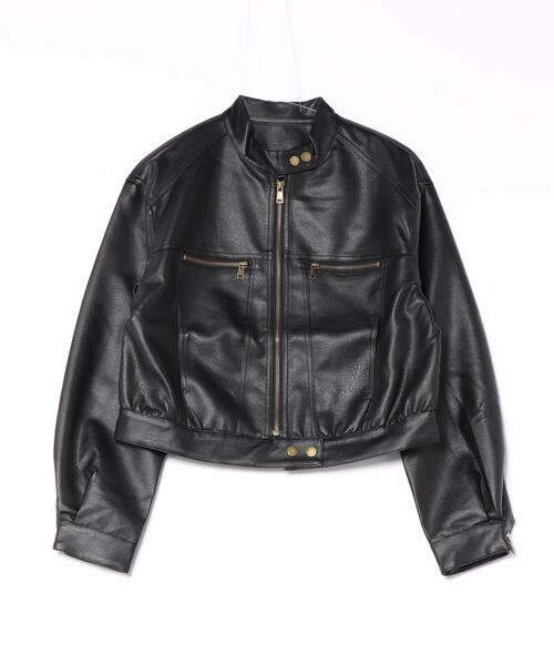 SPINNS(スピンズ)の「シングルライダースジャケット/ストリート女子(ライダースジャケット・レディース・ブラック・ONESIZE)」の14枚目の写真