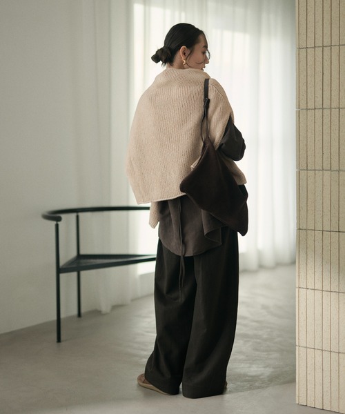 LAULEN(ローレン)の「back buckle suede touch shirt/バックバックルスエードタッチシャツ(シャツ/ブラウス・レディース・カーキ/ブラウン・FREE)」の14枚目の写真