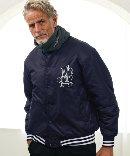 Maison code 13(メゾンコードサーティーン)の「mj11808- Nylon Twill Stadium Jacket スタジアムジャケット(M26W-26)(スタジャン・メンズ・ネイビー/ブラック・M/S/L/XL)」の16枚目の写真